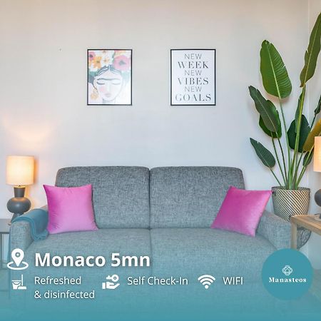 Frontiere De Monaco - Balconnet Vue Mer - Ba Apartment Beausoleil Luaran gambar